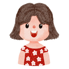 Watercolor student, children.  illustration