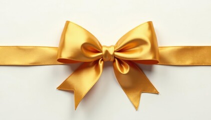 Luxurious golden satin bows, intersecting ribbons Ideal vector holiday adornment , luxury, yellow, packaging