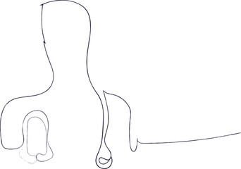 One iine sketch of healthcare physician vector.continuous line drawing of professional doctor