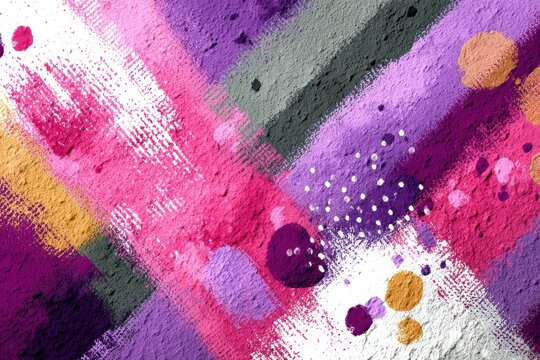 Vibrant diagonal color stripes background with dotted speckle pattern for modern design