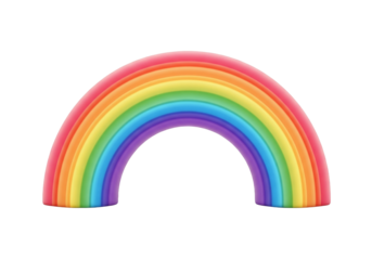 Vibrant rainbow arc radiating positivity and hope, perfect for adding a colorful touch to your designs and conveying messages of diversity and inclusion