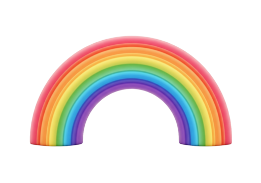 Vibrant rainbow arc radiating positivity and hope, perfect for adding a colorful touch to your designs and conveying messages of diversity and inclusion
