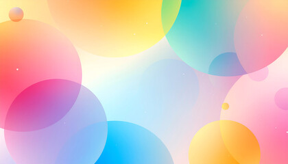 Vibrant abstract background with overlapping translucent colorful circles creating a soft gradient effect.