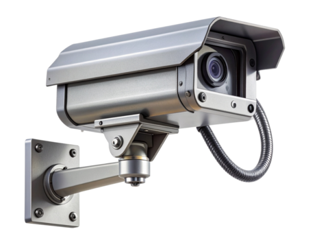 Industrial CCTV Wall Camera with Modern Surveillance Elements