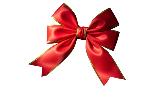 christmas holly with red bow - Powered by Adobe