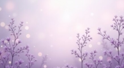 Obraz premium Purple flowers in a field with bokeh lights in the background