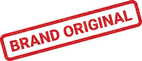 Authentic looking rectangular rubber stamp featuring text to signify genuine and unique product authenticity