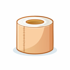 Cartoon roll of toilet paper illustration suitable for health or hygiene concept
