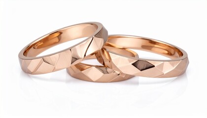 wedding rings on white