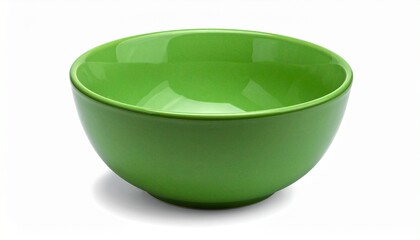green bowl on white background