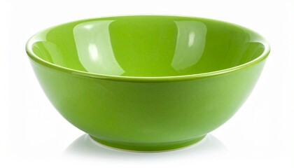 green bowl on white background