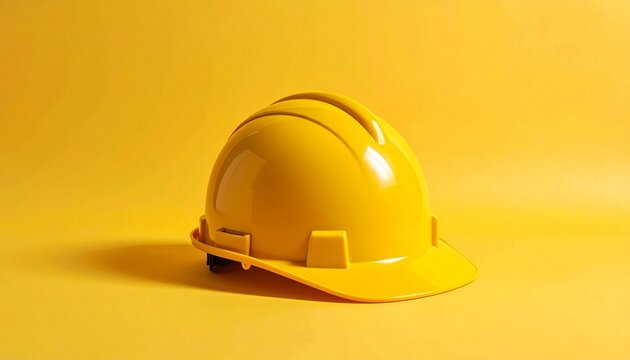 yellow hard hat on a yellow background