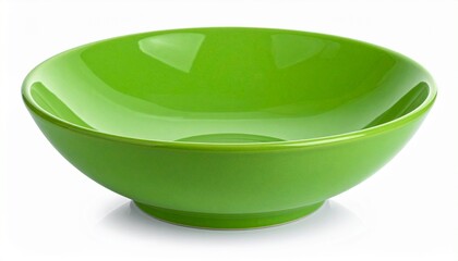 green bowl isolated on white