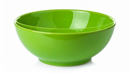 green bowl isolated on white