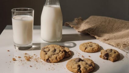 Cookies and Milk - A Classic Comfort Food Still Life.