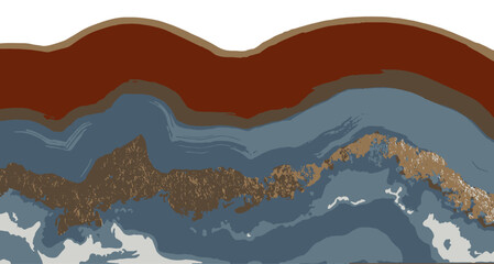 Obraz premium Abstract Layered Geological Earth Strata Texture Background