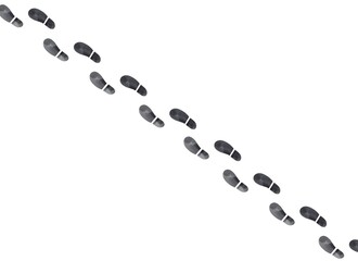 水彩風歩みを刻む足跡　イラスト