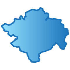 Illustration vector graphic of Abstract Blue Shape Map South Sumatera Icon