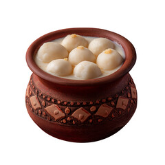 soft and fluffy dumplings served in traditional earthen pot with sugar syrup