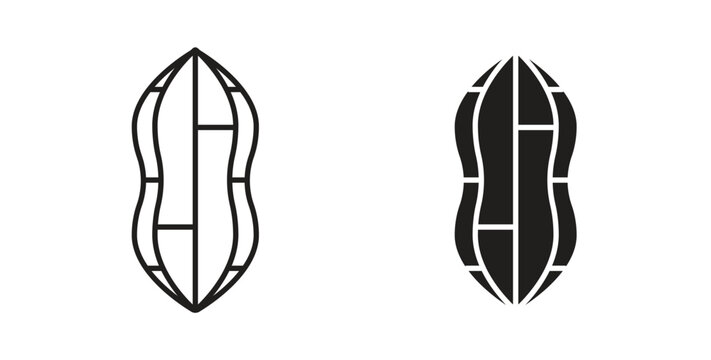 Peanut icon for mobile app, editable designs