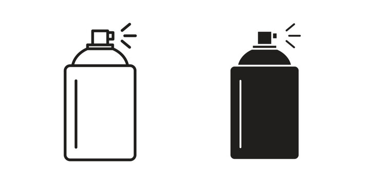 Spray can icon for mobile app, editable designs
