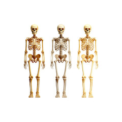 Three Skeletons Standing in a Row
