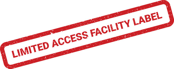 A distressed rectangular rubber stamp impression clearly indicating restricted entry to a specific location or building, conveying a secure facility message