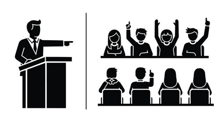 Dynamic speaker inspires engaged audience with questions and answers