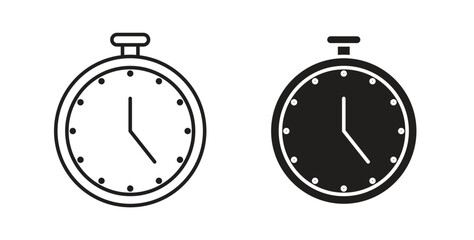 Pocket watch icon. Symbol, logo illustration. graphic icon set