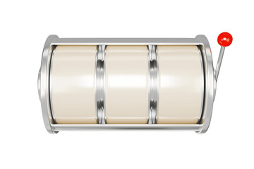 Gray slot machine with three reels