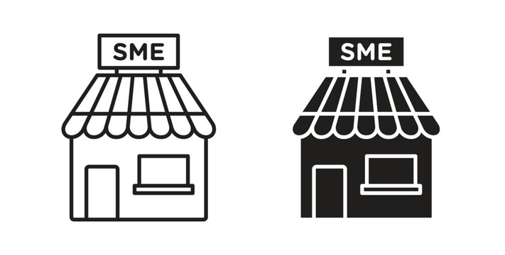 SME icon. Symbol, logo illustration. graphic icon set