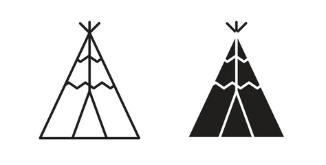 Tepee icon. Symbol, logo illustration. graphic icon set © Fati