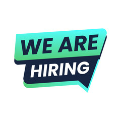 We are hiring banner sign badge PNG