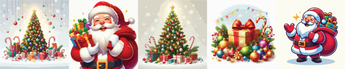 WHITE BACKGROUND CHRISTMAS DAY VECTOR IMAGE