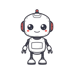 Cute Robotic Cartoon Design Very Cool