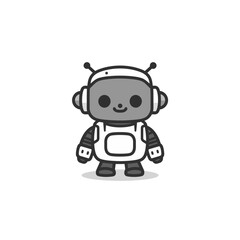 Cute Robotic Cartoon Design Very Cool