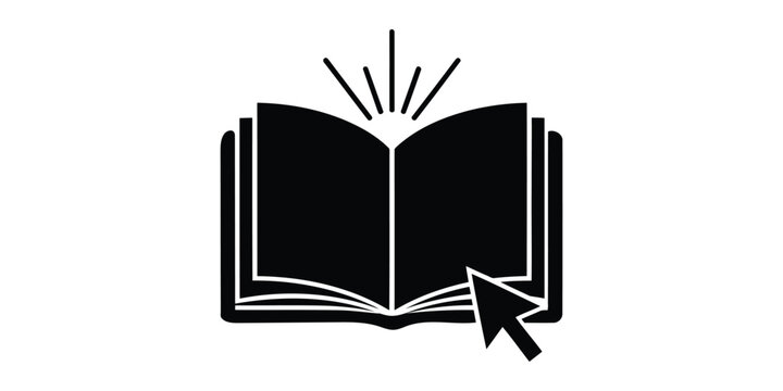 Open book with a cursor icon
