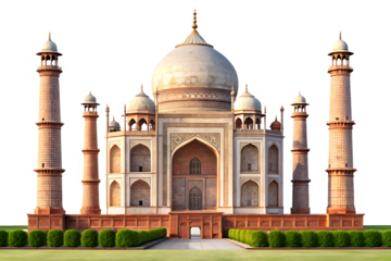 india gate of the taj mahal isolated on white background, PNG. AI Generated