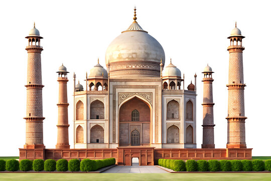 india gate of the taj mahal isolated on white background, PNG. AI Generated