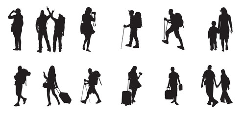  tourist people silhouette