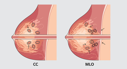 Mammogram Projections: Comparing CC and MLO Views for Breast Cancer Detection and Diagnosis in Medical Imaging and Healthcare Education Resources