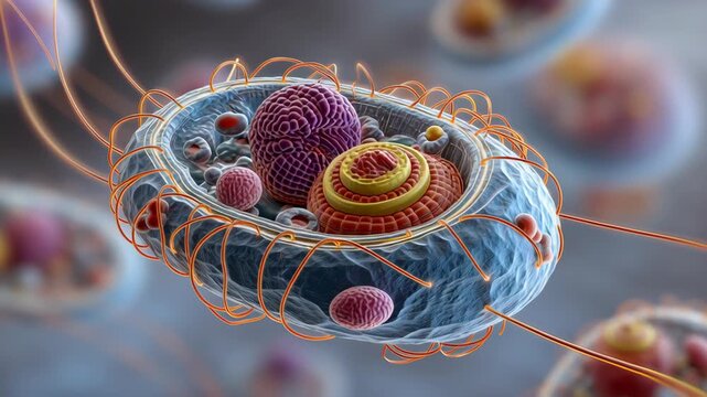 Cell Mitochondrion Energy Burst Biology Science Microscopic Organelle Vibrant Dynamic Structure Health Medical Research Life Metabolism Power