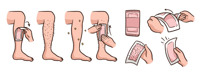 vector lower leg waxing step