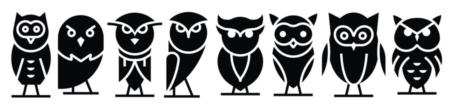 vector buho icons