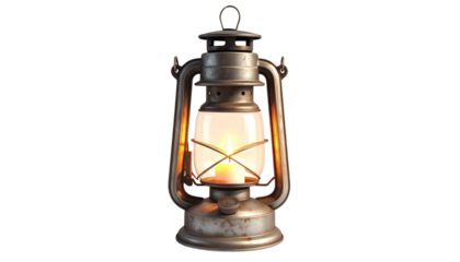 Red Christmas Lantern with Warm Candle Glow – Transparent Background PNG