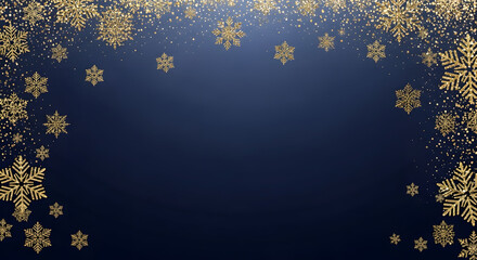 Christmas gold stars on blue background