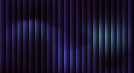 Futuristic abstract background featuring shimmering vertical blue and purple stripes on a dark, textured surface, ideal for modern design and technology concepts