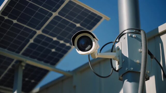 Modern Security Camera System Utilizing Renewable Solar Energy for Outdoor Surveillance and Monitoring