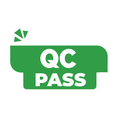  Qc pass png, approval stage complete, Qc success label, checked status symbol, polished graphic design