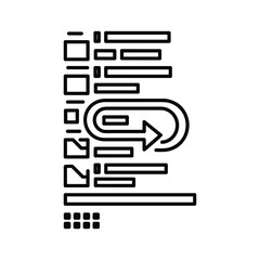 User search and filter interface with magnifying glass icon, isolated on